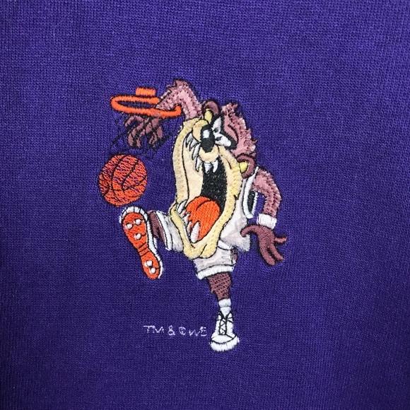 Taz Dunking Embroidered Sweatshirt - Picture 2 of 5